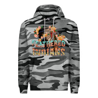Slate Camo feathered indians Premium Hoodie - texasbilliewilder