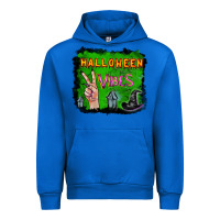 Cobalt Watercolor Halloween Vibes Urban Hoodie - RanaPortraitStore