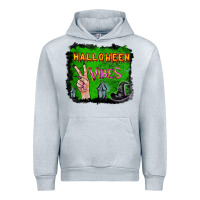 Heather Grey Watercolor Halloween Vibes Urban Hoodie - RanaPortraitStore
