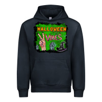 Navy Watercolor Halloween Vibes Urban Hoodie - RanaPortraitStore