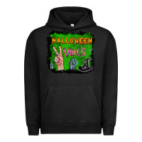Pigment Black Watercolor Halloween Vibes Urban Hoodie - RanaPortraitStore