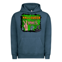 Pigment Midnight Navy Watercolor Halloween Vibes Urban Hoodie - RanaPortraitStore