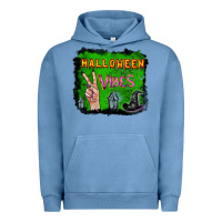 Pigment Pebble Blue Watercolor Halloween Vibes Urban Hoodie - RanaPortraitStore
