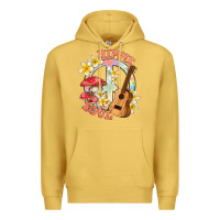 Antique Gold hippie soul with peace Premium Hoodie - texasbilliewilder