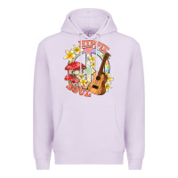 Lilac hippie soul with peace Premium Hoodie - texasbilliewilder