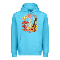 Ocean Blue hippie soul with peace Premium Hoodie - texasbilliewilder