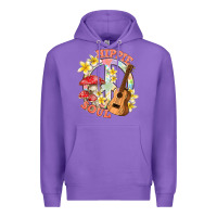 Purple hippie soul with peace Premium Hoodie - texasbilliewilder