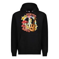 Black hippie soul with peace Premium Hoodie - texasbilliewilder