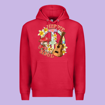 Premium Hoodie hippie soul with peace
