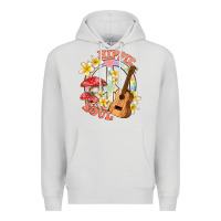 Dove Grey hippie soul with peace Premium Hoodie - texasbilliewilder