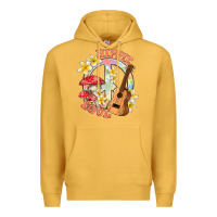 Mustard hippie soul with peace Premium Hoodie - texasbilliewilder