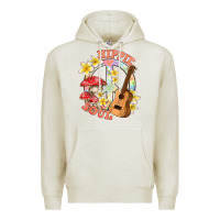 Oatmeal Heather hippie soul with peace Premium Hoodie - texasbilliewilder