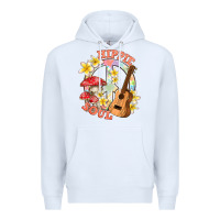 White hippie soul with peace Premium Hoodie - texasbilliewilder