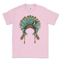 Bubblegum Pink native american headdress turquise Classic Tee - BarkalooDesign