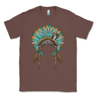 Chestnut native american headdress turquise Classic Tee - BarkalooDesign