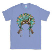 Colony Blue native american headdress turquise Classic Tee - BarkalooDesign