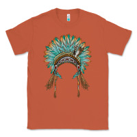 Copper native american headdress turquise Classic Tee - BarkalooDesign