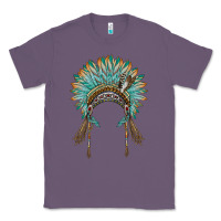 Lavender native american headdress turquise Classic Tee - BarkalooDesign