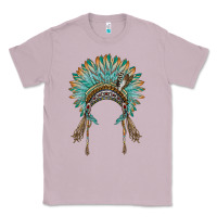 Lilac native american headdress turquise Classic Tee - BarkalooDesign