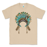Mushroom native american headdress turquise Classic Tee - BarkalooDesign