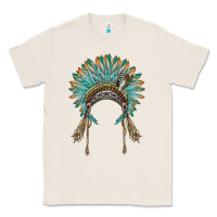 Natural native american headdress turquise Classic Tee - BarkalooDesign