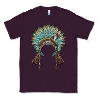 Plum native american headdress turquise Classic Tee - BarkalooDesign