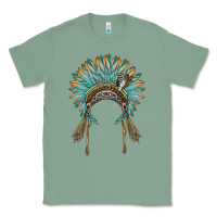 Sage native american headdress turquise Classic Tee - BarkalooDesign