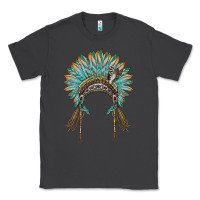 Smoke native american headdress turquise Classic Tee - BarkalooDesign