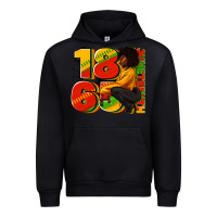 Black 1865 Juneteenth afro woman Urban Hoodie - RanaPortraitStore