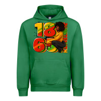 Emerald 1865 Juneteenth afro woman Urban Hoodie - RanaPortraitStore