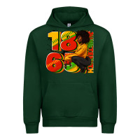 Forest Green 1865 Juneteenth afro woman Urban Hoodie - RanaPortraitStore