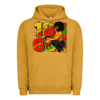 Pigment Peanut Butter 1865 Juneteenth afro woman Urban Hoodie - RanaPortraitStore