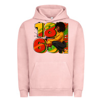 Pigment Salmon 1865 Juneteenth afro woman Urban Hoodie - RanaPortraitStore