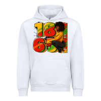 White 1865 Juneteenth afro woman Urban Hoodie - RanaPortraitStore