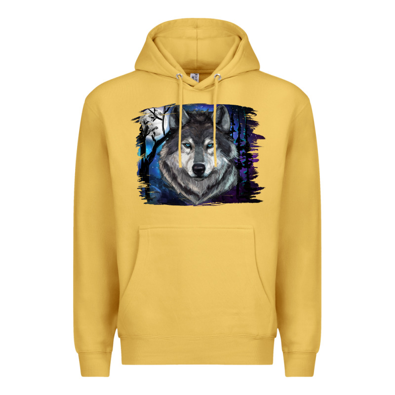 Wolf And Full Moon Premium Hoodie by RanaPortraitStore | Teevron