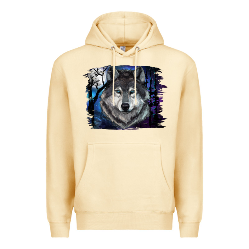 Wolf And Full Moon Premium Hoodie by RanaPortraitStore | Teevron