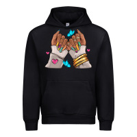 Afro Woman Nail Art Urban Hoodie | Teevron