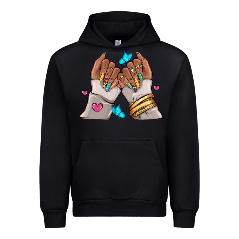 Afro Woman Nail Art Urban Hoodie by RanaPortraitStore | Teevron