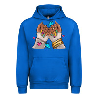 Cobalt Afro woman nail art Urban Hoodie - RanaPortraitStore