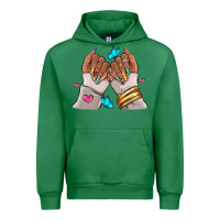 Emerald Afro woman nail art Urban Hoodie - RanaPortraitStore