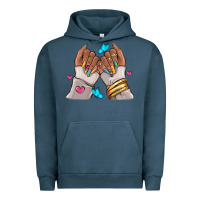 Pigment Midnight Navy Afro woman nail art Urban Hoodie - RanaPortraitStore