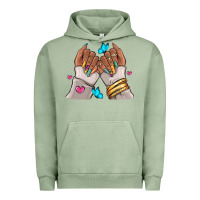 Pigment Oil Green Afro woman nail art Urban Hoodie - RanaPortraitStore