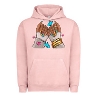 Pigment Salmon Afro woman nail art Urban Hoodie - RanaPortraitStore