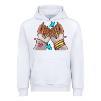 White Afro woman nail art Urban Hoodie - RanaPortraitStore