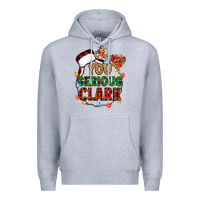 Heather Grey you serious clark Premium Hoodie - Zillion Design Studio