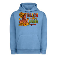 Pigment Pebble Blue Afro American black mother leader queen Urban Hoodie - RanaPortraitStore