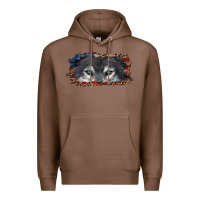 Chestnut Wolf eyes american flag Premium Hoodie - RanaPortraitStore