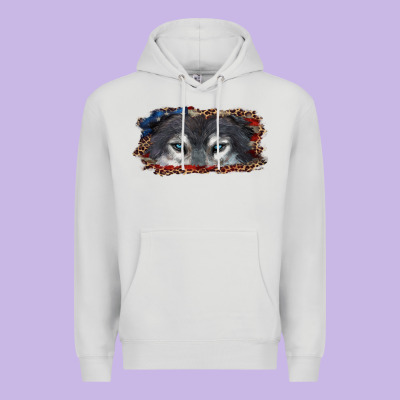 Premium Hoodie Wolf eyes american flag