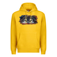 Lemon Wolf eyes american flag Premium Hoodie - RanaPortraitStore