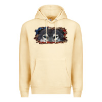 Pina Colada Wolf eyes american flag Premium Hoodie - RanaPortraitStore